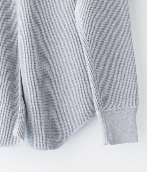 PHEENY/BIG WAFFLE V-NECK L/S(GRAY)(4)