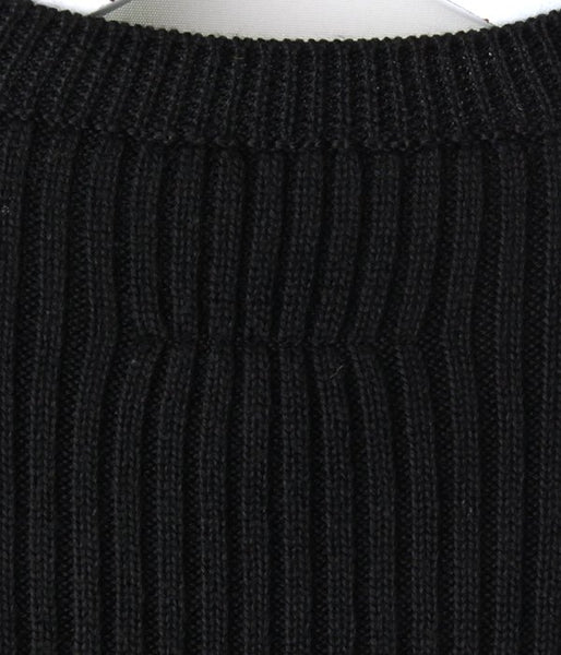 MM6 MAISON MARGIELA/DENSE RIB KNIT PULLOVER (BLACK)