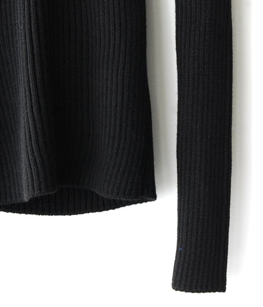 MM6 MAISON MARGIELA/DENSE RIB KNIT PULLOVER (BLACK)