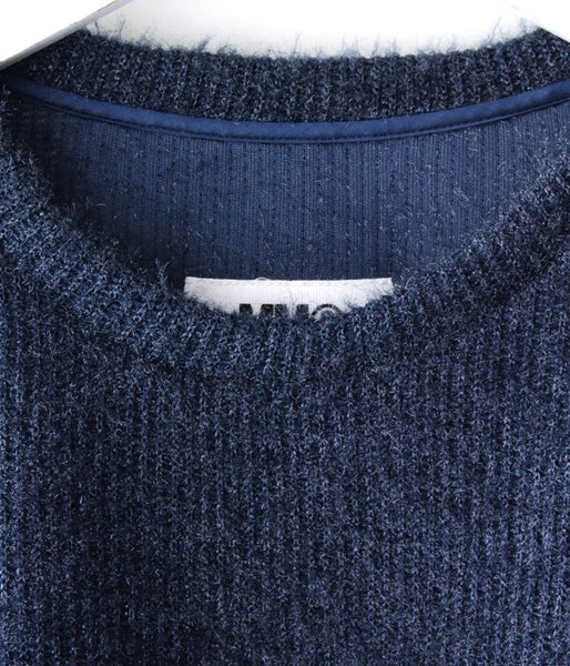 MM6 MAISON MARGIELA/SPARKLING KNIT JERSEY TOP (BLUE)
