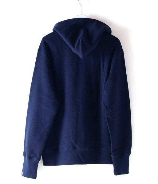 MHL./LIGHT LOOPBACK COTTON LOOPWHEELER HOODIE (NAVY)