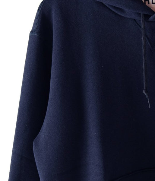 MHL./LIGHT LOOPBACK COTTON LOOPWHEELER HOODIE (NAVY)