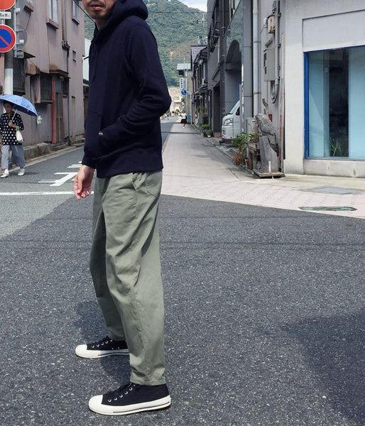 MHL./LIGHT LOOPBACK COTTON LOOPWHEELER HOODIE (NAVY)