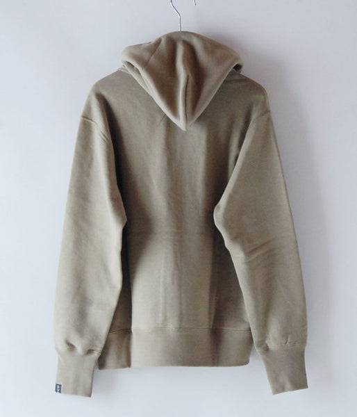 MHL./LIGHT LOOPBACK COTTON LOOPWHEELER HOODIE (GREEN)