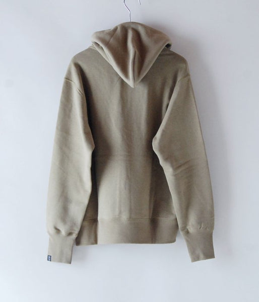 MHL./LIGHT LOOPBACK COTTON LOOPWHEELER HOODIE WOMENS (GREEN)
