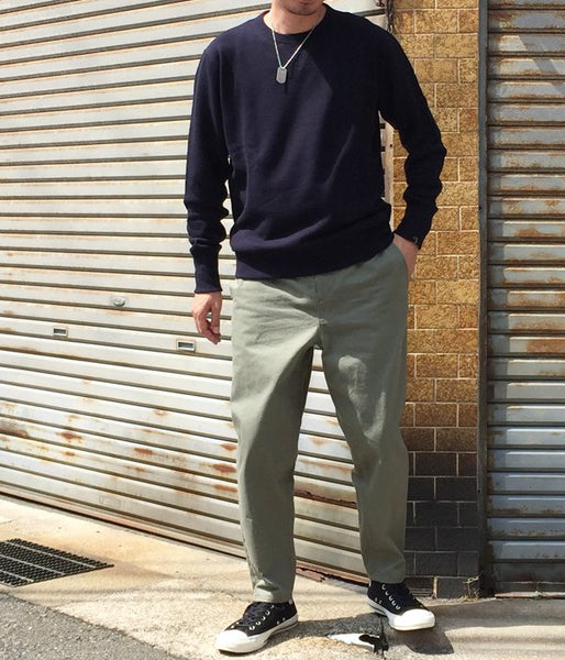 MHL./LIGHT LOOPBACK COTTON LOOPWHEELER CN (NAVY)