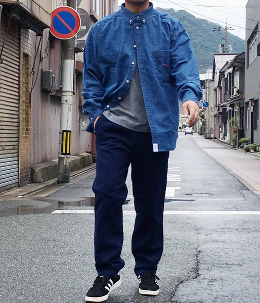 DESCENDANT/ALLEN DENIM LS SHIRT (INDIGO)