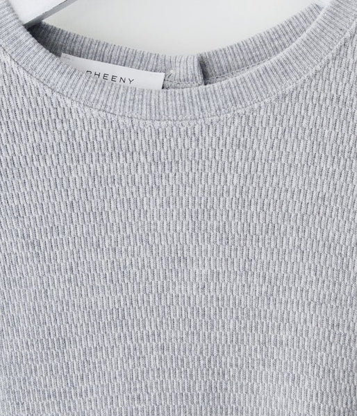 PHEENY/20/-HONEYCOMB BACK OPEN L/S(GRAY)