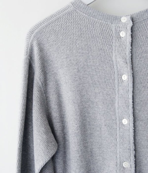 PHEENY/20/-HONEYCOMB BACK OPEN L/S(GRAY)