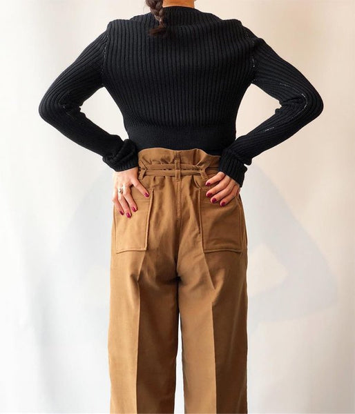 WRYHT/STRING WAIST WORK TROUSER(DUNE)(1)