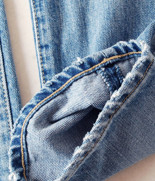 DESCENDANT/DIN-4 DAMAGE JEANS (INDIGO)