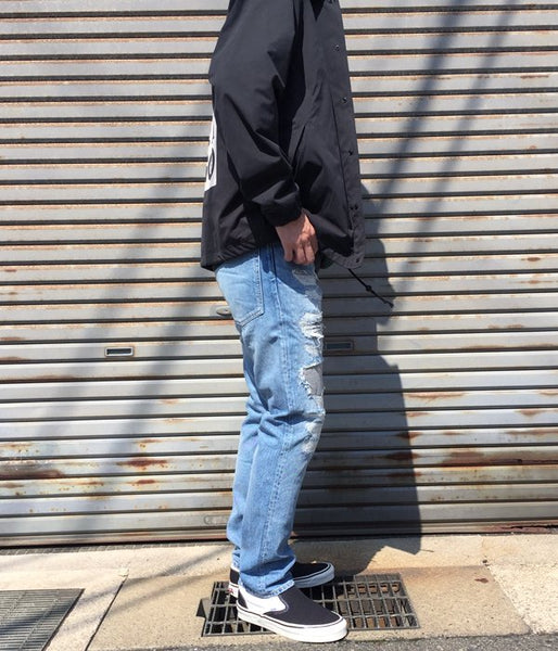 DESCENDANT/DIN-4 DAMAGE JEANS (INDIGO)