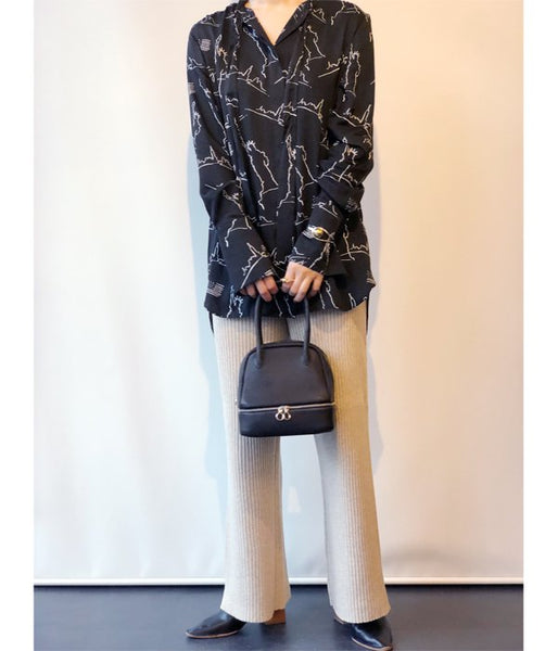 Aeta/DEER LEATHER BOSTON (BLACK)