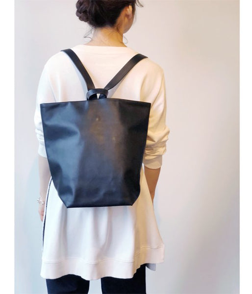 Aeta/COW KIP LEATHER RUCKSACK M (BLACK)