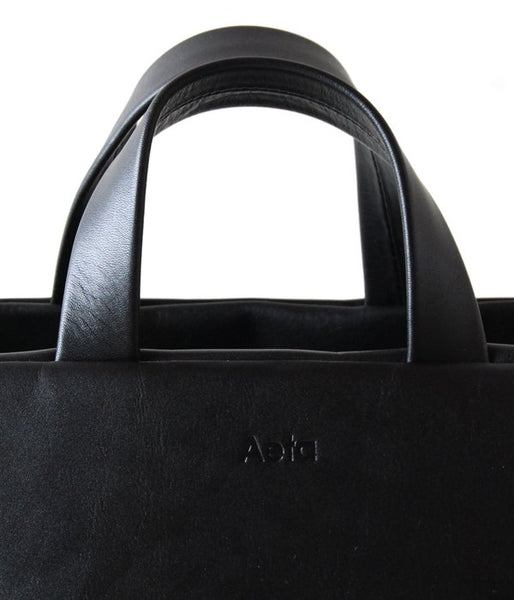 Aeta/KIP LEATHER SHOULDER TOTE M (BLACK)