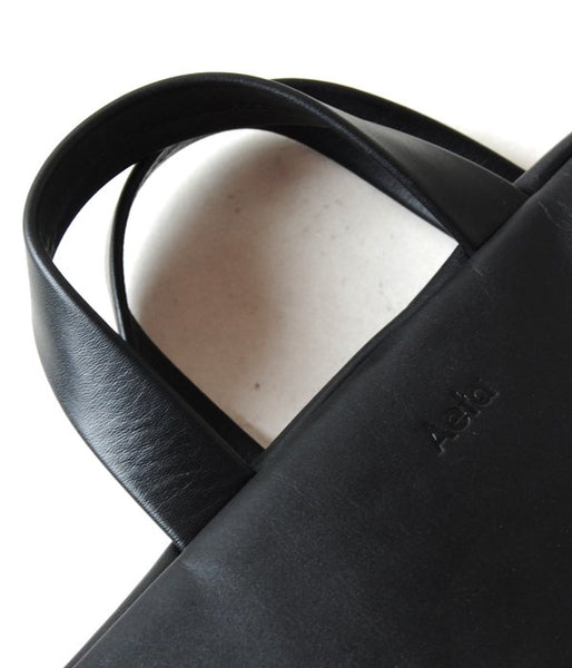Aeta/KIP LEATHER SHOULDER TOTE M (BLACK)