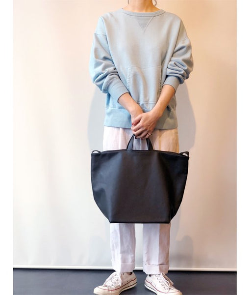 Aeta/KIP LEATHER SHOULDER TOTE M (BLACK)
