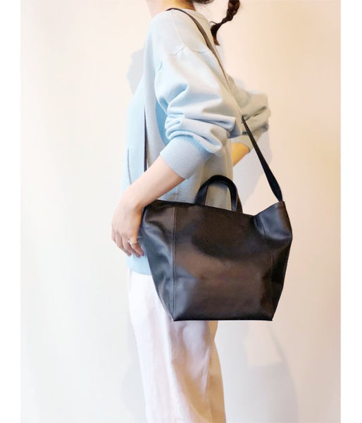 Aeta/KIP LEATHER SHOULDER TOTE S (BLACK)