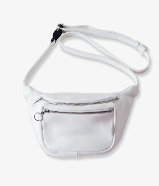 Aeta/DEER LEATHER WAIST POUCH S (WHITE)