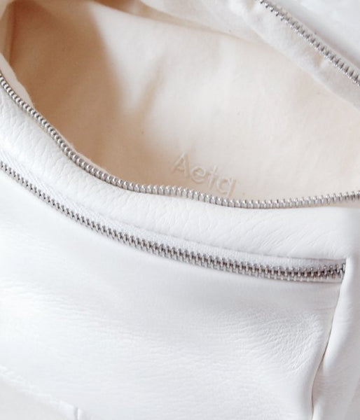 Aeta/DEER LEATHER WAIST POUCH S (WHITE)