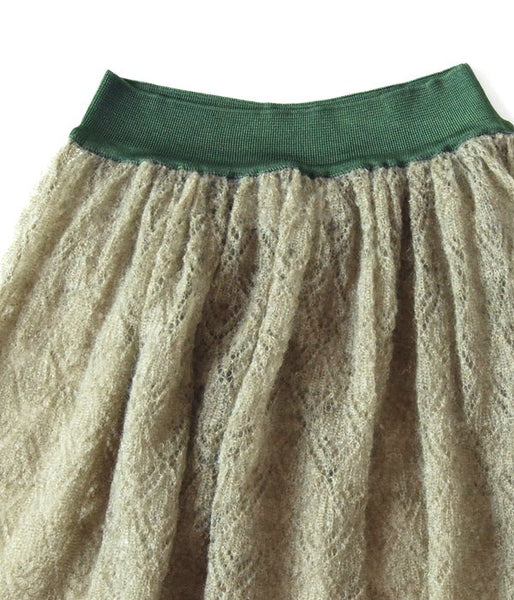 TAN/POINTELLE MOHAIR SK (KHAKI)