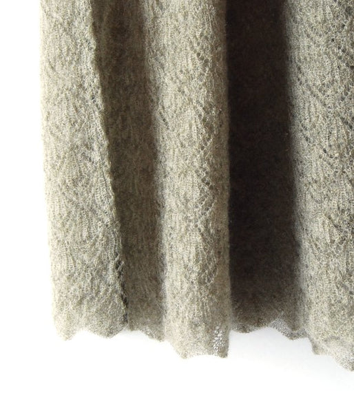 TAN/POINTELLE MOHAIR SK (KHAKI)