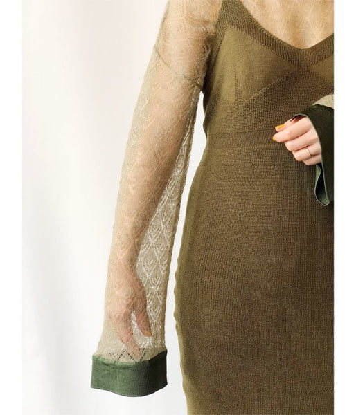 TAN/POINTELLE MOHAIR PO (KHAKI)