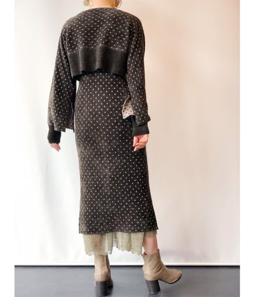 TAN/LULEX DOTS JQ SK (KHAKI×SILVER)