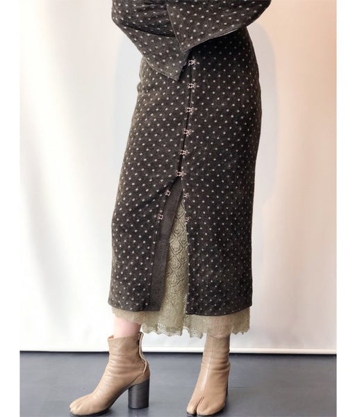 TAN/LULEX DOTS JQ SK (KHAKI×SILVER)