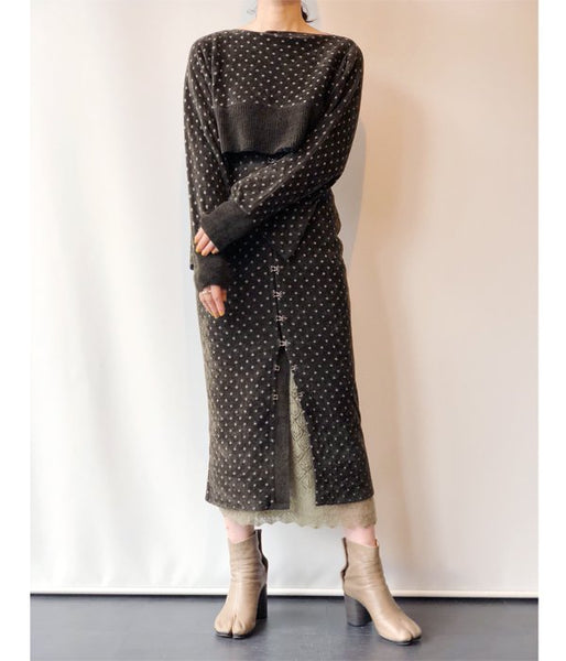 TAN/LULEX DOTS JQ BOLERO (KHAKI×SILVER)