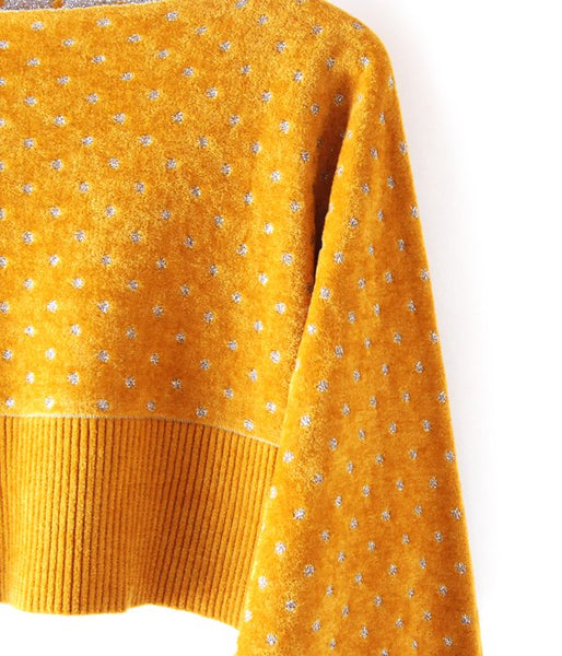 TAN/LULEX DOTS JQ BOLERO (MUSTARD×SILVER)