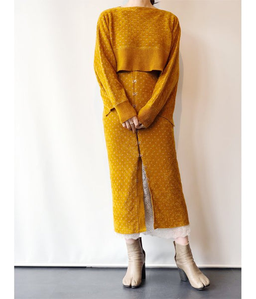 TAN/LULEX DOTS JQ BOLERO (MUSTARD×SILVER)
