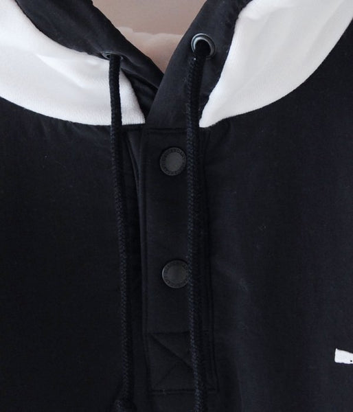 DESCENDANT/BAJA STRIPE HOODED SWEATSHIRT(BLACK x WHITE)