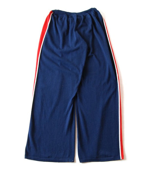 MAISON EUREKA/STRIPE EASY KNIT PANTS (RED/BLUE)