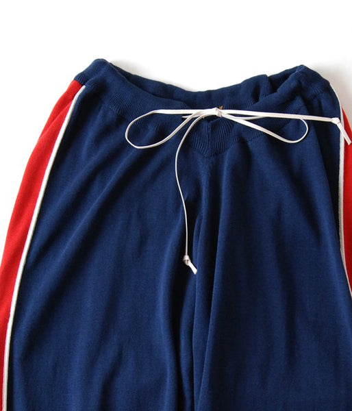 MAISON EUREKA/STRIPE EASY KNIT PANTS (RED/BLUE)