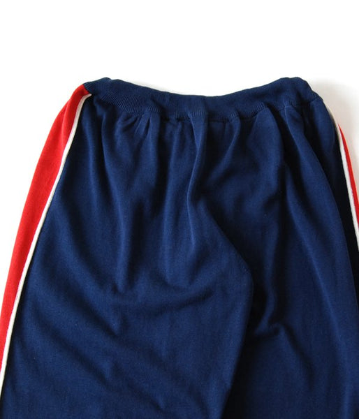 MAISON EUREKA/STRIPE EASY KNIT PANTS (RED/BLUE)