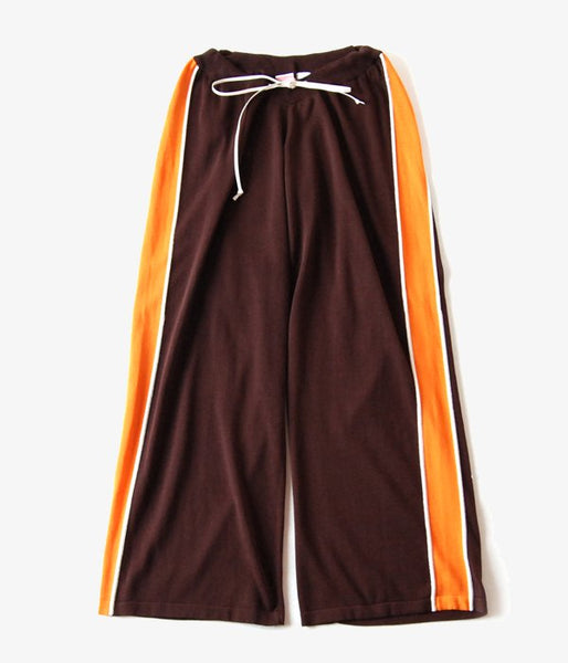 MAISON EUREKA/STRIPE EASY KNIT PANTS (ORANGE/BROWN)