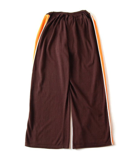 MAISON EUREKA/STRIPE EASY KNIT PANTS (ORANGE/BROWN)