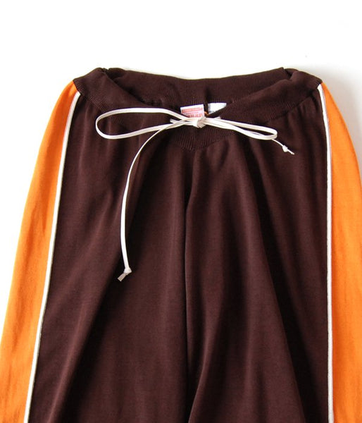 MAISON EUREKA/STRIPE EASY KNIT PANTS (ORANGE/BROWN)