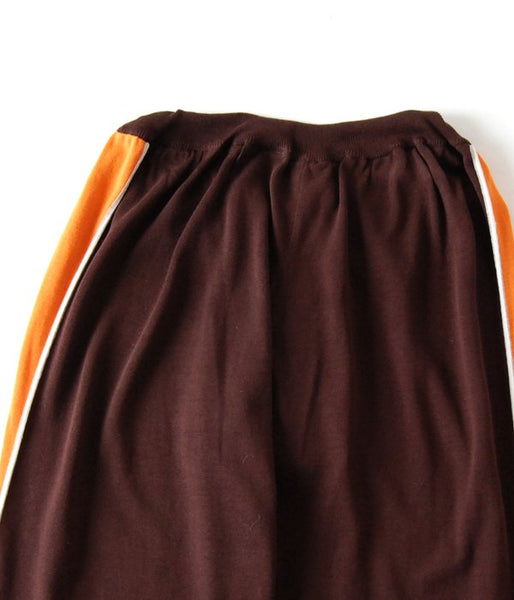 MAISON EUREKA/STRIPE EASY KNIT PANTS (ORANGE/BROWN)