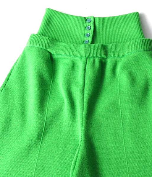 TAN/WAIST MARK SMOOTH PANTS (GREEN)