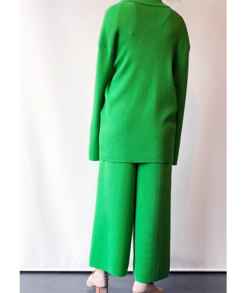 TAN/WAIST MARK SMOOTH PANTS (GREEN)