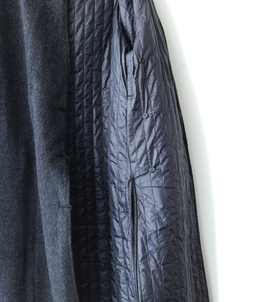 WRYHT/ASYMMETRY FRONT REVERSIBLE COAT (GRAPHITE)