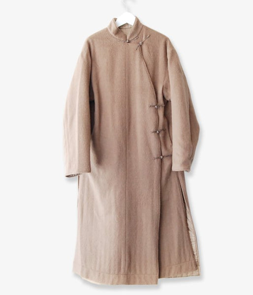 WRYHT/ASYMMETRY FRONT REVERSIBLE COAT (DUNE)
