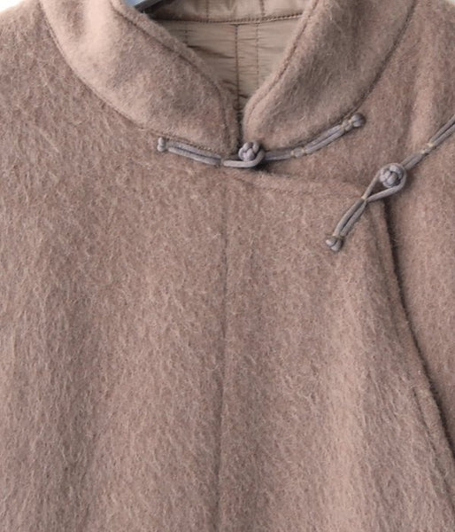 WRYHT/ASYMMETRY FRONT REVERSIBLE COAT (DUNE)