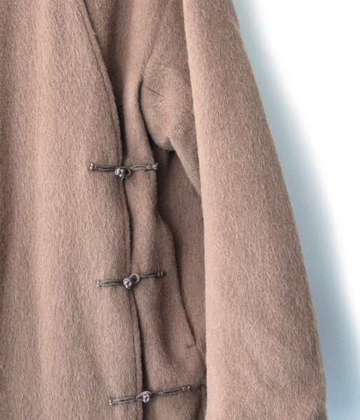 WRYHT/ASYMMETRY FRONT REVERSIBLE COAT (DUNE)