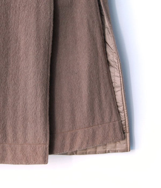 WRYHT/ASYMMETRY FRONT REVERSIBLE COAT (DUNE)