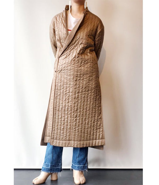 WRYHT/ASYMMETRY FRONT REVERSIBLE COAT (DUNE)