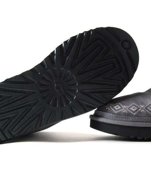 White Mountaineering/WM × UGG EMBROIDERED FRONT GORE BOOTS MENS (GRAY)