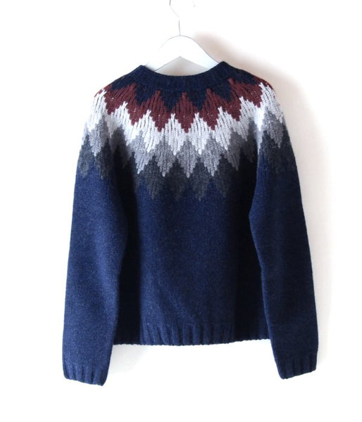 MARGARET HOWELL/DIAMOND FAIRISLE JUMPER (NAVY)